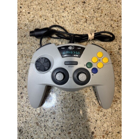 NYKO Alpha Pro Nintendo 64 N64 Gray Controller Tested Works Aftermarket - Picture 1 of 2